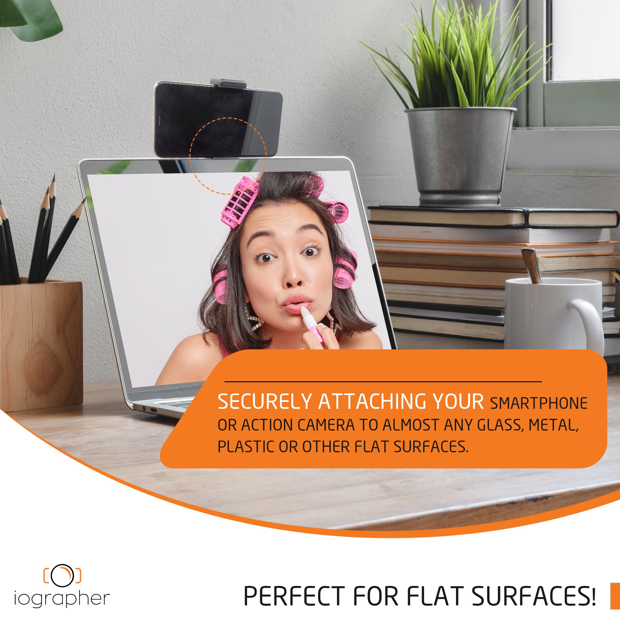 iOgrapher Suction Cup Mount for Smartphones & Cameras - Secure Hands-Free Video Recording for Vlogging, Live Streaming & Action Shots