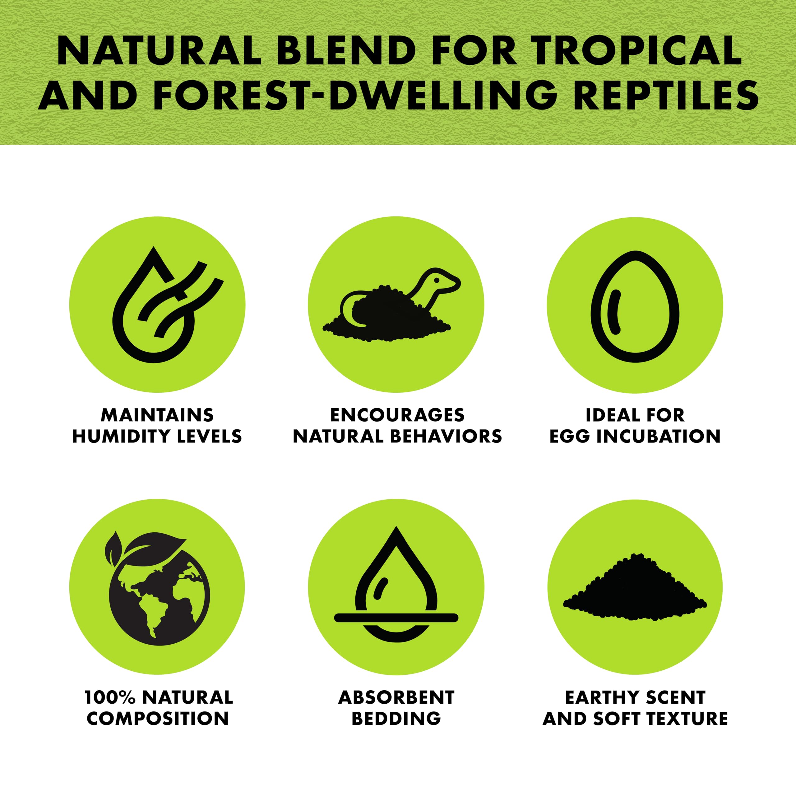 Zilla Reptile Terrarium Bedding Substrate - Natural Jungle Mix for Lizards & Snakes - 8 Quart - Ideal for Tropical Habitat & Terrarium Decor
