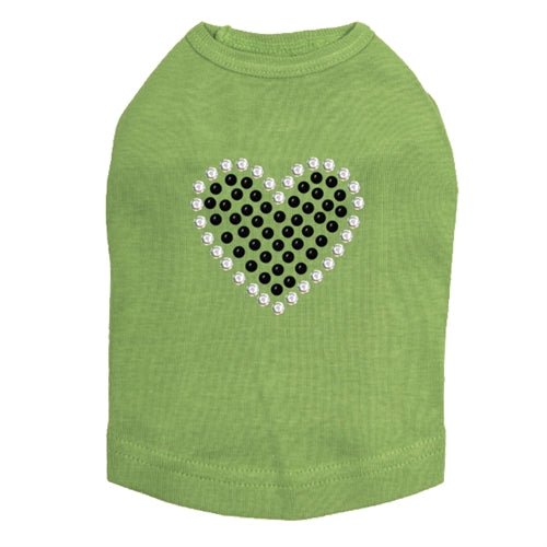 Black Rhinestone Heart Tank Top for Women - Elegant Sparkling Casual & Party Wear - Available in Multiple Colors - Perfect for Date Nights, Club Outings & Summer Fashion