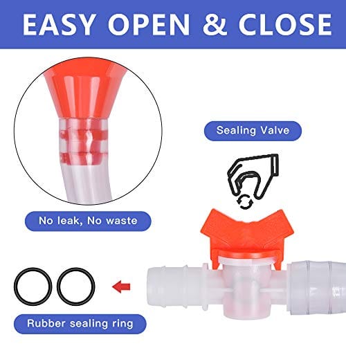 Akamino Double Header Beer Bong Funnel with Valve - Kink Free Long Tube for Beer Pong & Drinking Games - Perfect for College Parties, Tailgates & Outdoor Events (1 Pack)
