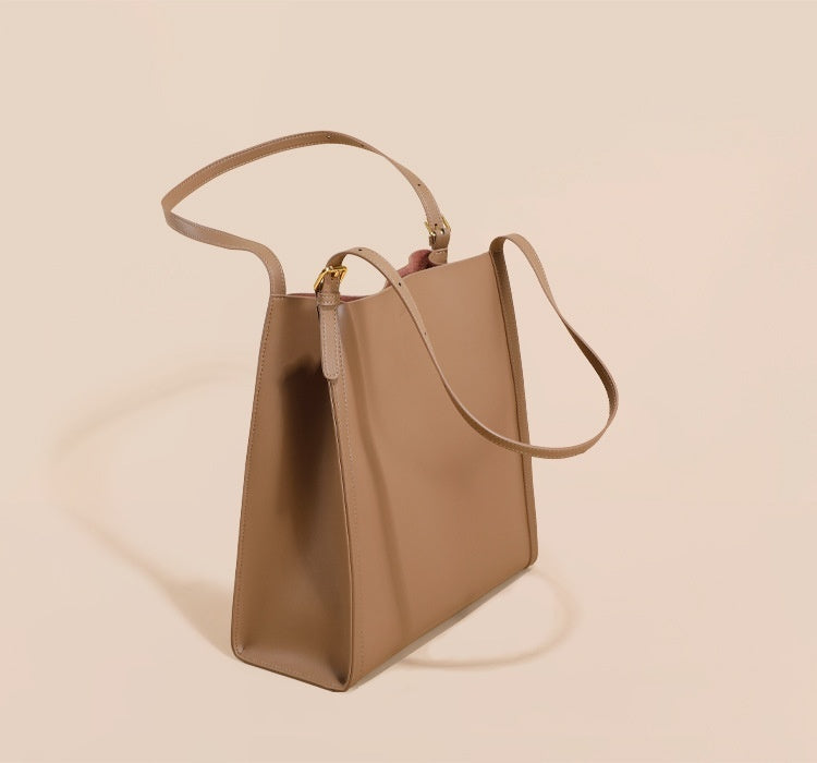Genuine Leather Shoulder Bag - Large Capacity Tote Handbag for Women, Stylish Work Bag & Travel Purse | Perfect for Office, Commute & Weekend Getaways