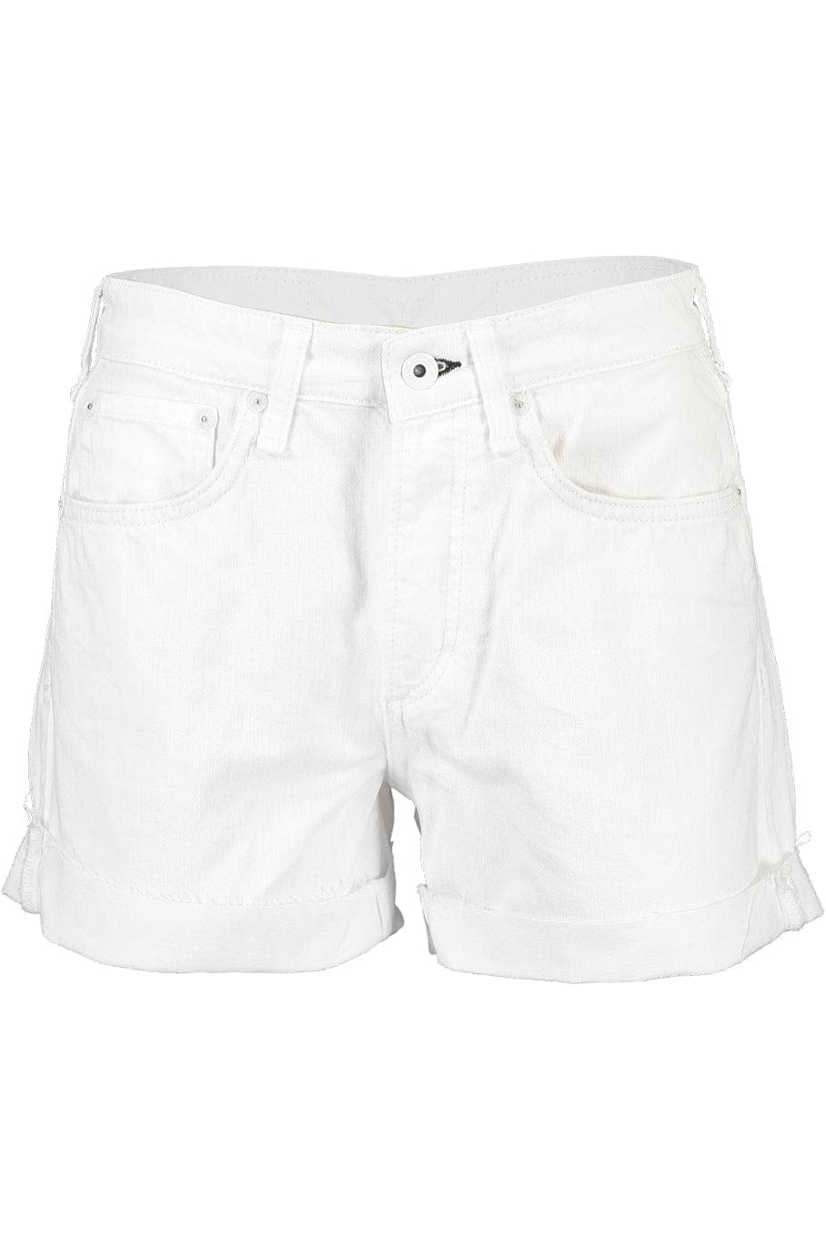 rag & bone Women's Bright White Rosa Nonstretch Denim Cutoff Shorts | High Waisted Distressed Denim Shorts for Summer | Perfect for Beach, Music Festivals & Casual Outings