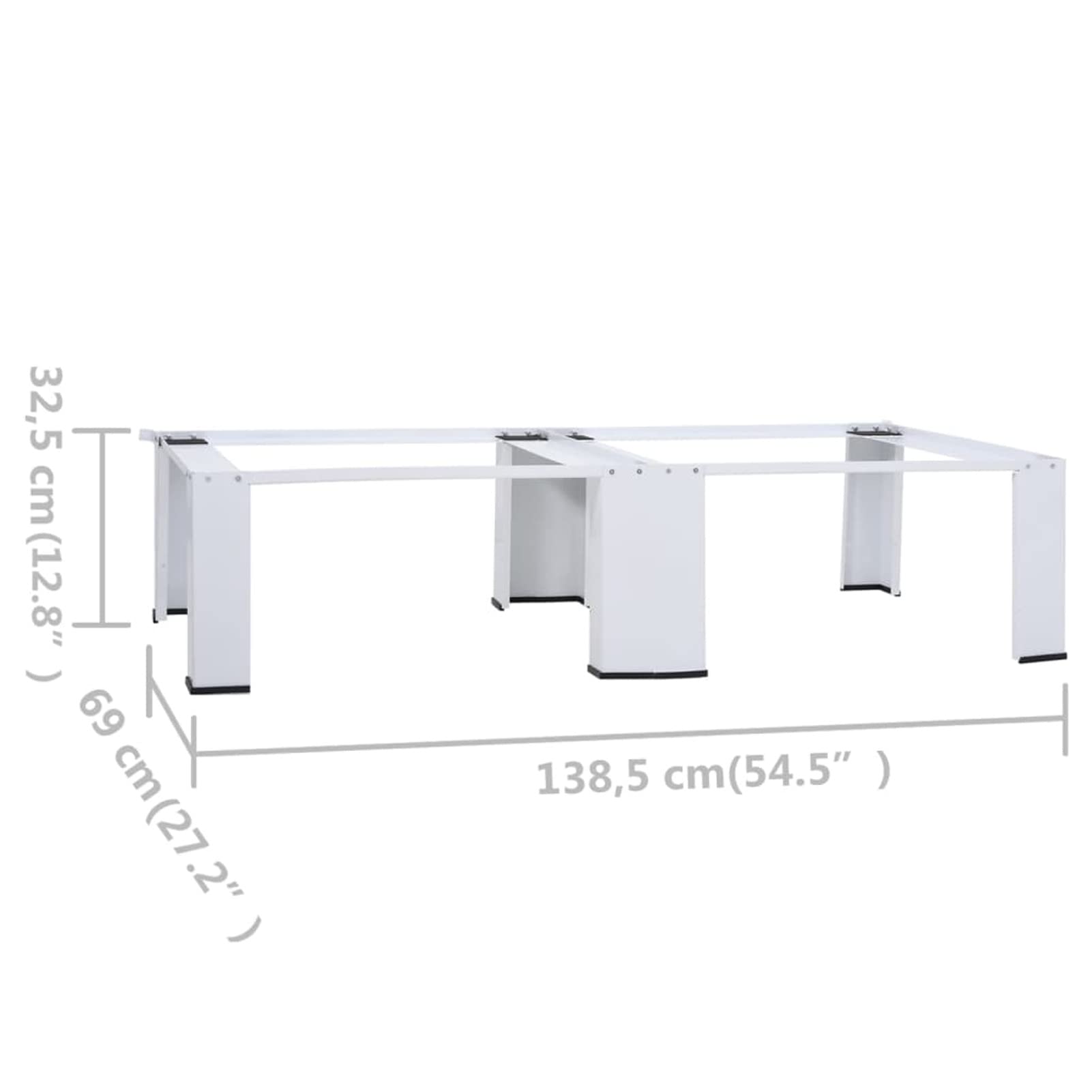 Bopdu 2-Pack Washing Machine Pedestal Stand with Storage Shelf - Stackable Base for Washer & Dryer, White - Perfect for Laundry Room Organization & Space Saving