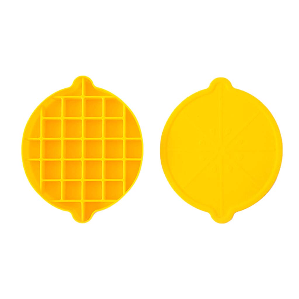 Soft Silicone Ice Cube Tray with Lid - Small Ice Cavity for Lollipop Sticks & Wrappers - BPA-Free Household Ice Molds (Yellow, One Size) - Perfect for Cocktails, Baby Food & Party Drinks