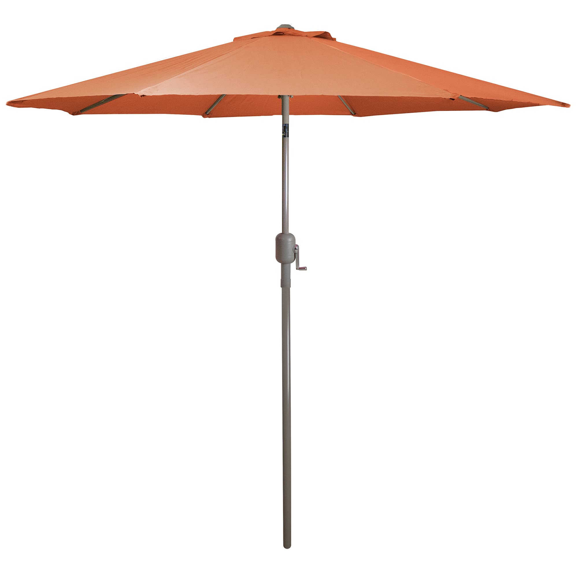 Northlight 9ft Orange Outdoor Patio Umbrella with Hand Crank & Tilt - Perfect for Poolside, Backyard, and Garden Shade