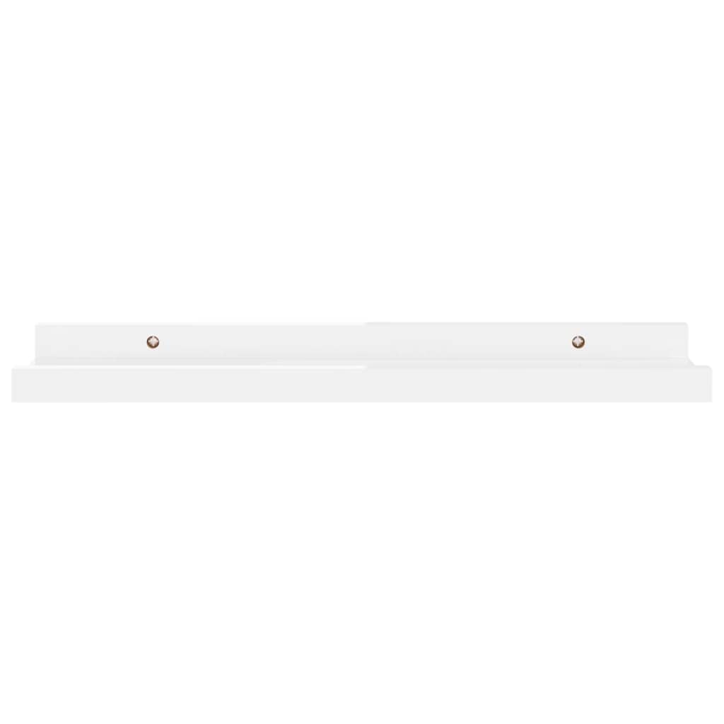 FAMIROSA 4-Pack Wall Shelves - High Gloss White Floating Shelves 15.7x3.5x1.2 Inches - 4 lbs Weight Capacity - Perfect for Bathroom, Kitchen, Bedroom & Living Room Storage & Decor