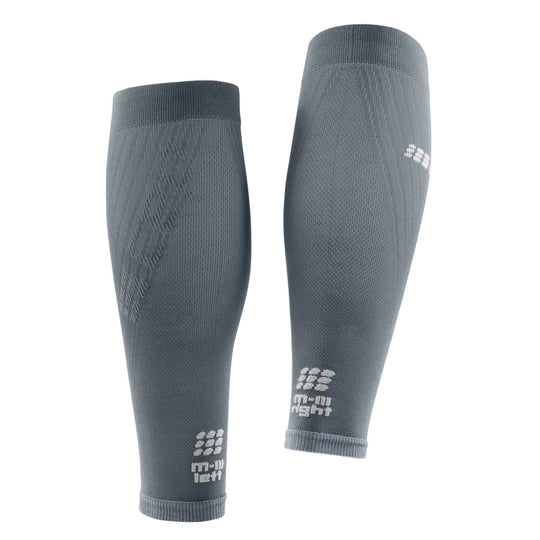 Men's Ultralight Compression Calf Sleeves - Grey & Light Grey - Running, Hiking & Sports Recovery Support