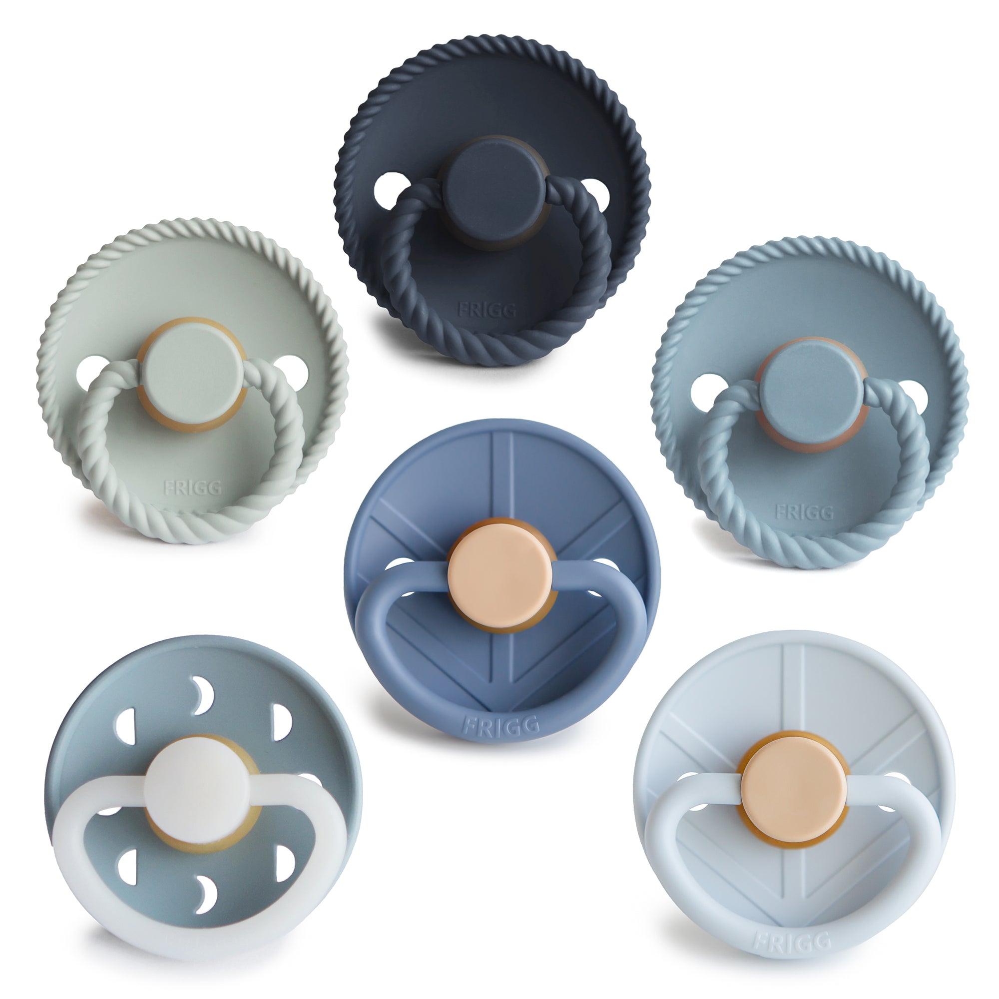 Natural Rubber Pacifier 6 Pack - BPA-Free Baby Soothers for Newborns & Infants - Perfect for Daycare, Travel & Comforting Fussy Babies