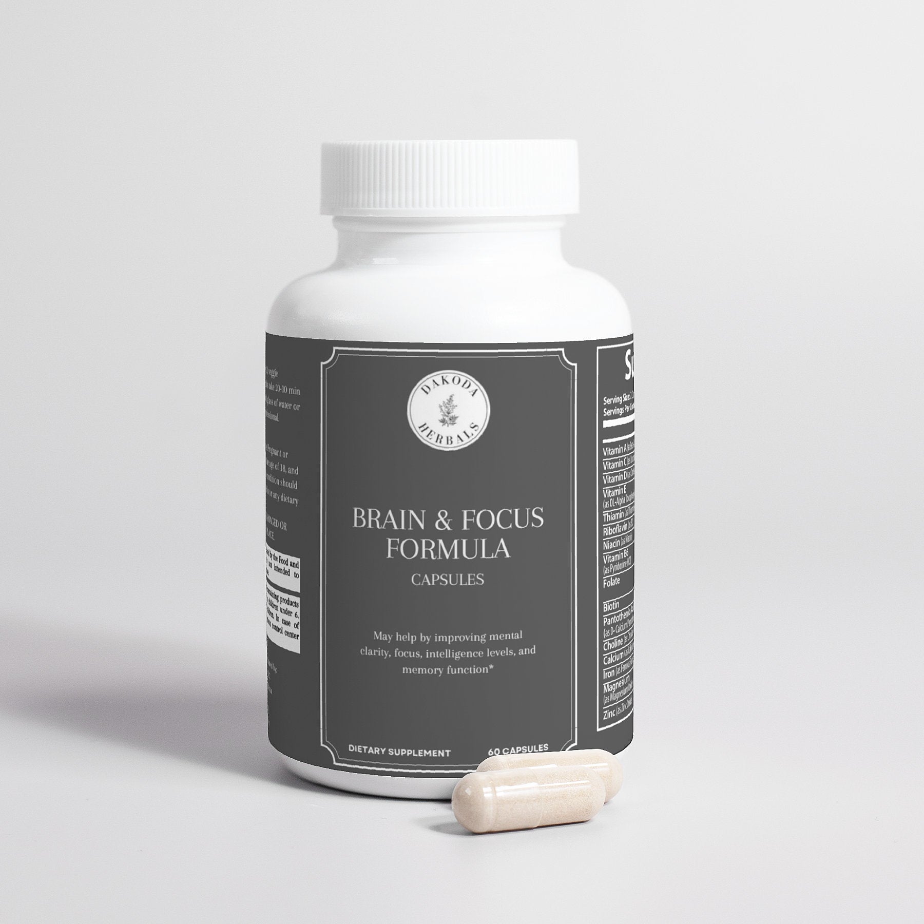 Best Nootropic Brain & Focus Supplement - Enhance Memory, Concentration & Mental Clarity - Ideal for Students, Professionals & Gamers
