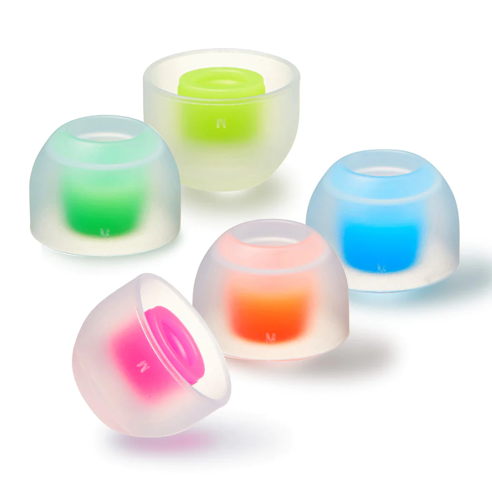 AZLA SednaEarfit VIVID Edition Premium Silicone Eartips for Wireless Earbuds - Perfect for Workouts, Running & Travel