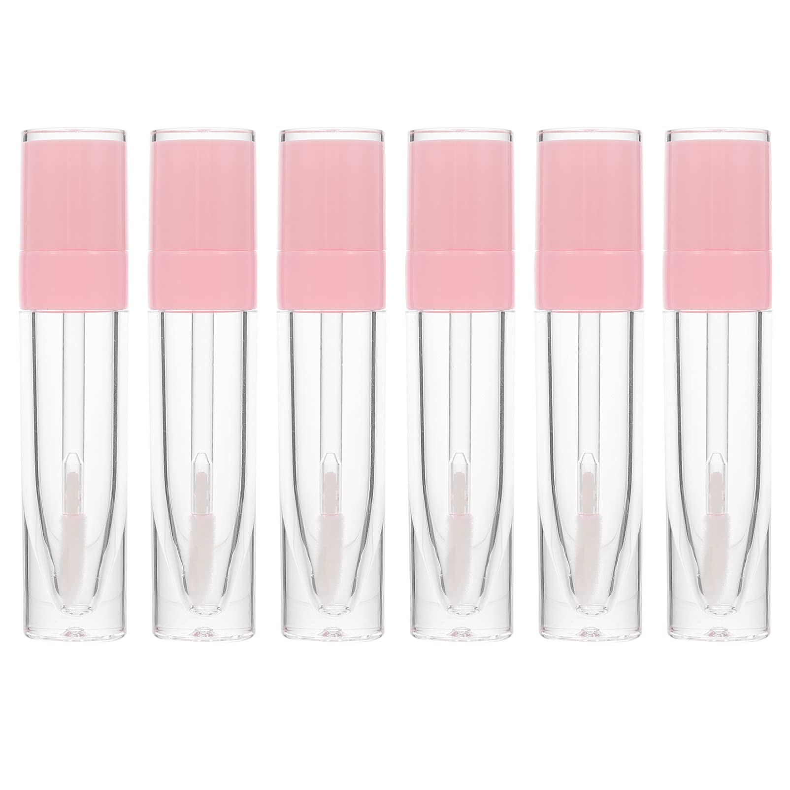 6pcs Empty Round Lip Gloss Tubes - Refillable Lip Glaze Containers for DIY Lipstick, Lip Honey & Cosmetics | Perfect for Makeup Artists, Salons & DIY Beauty Projects