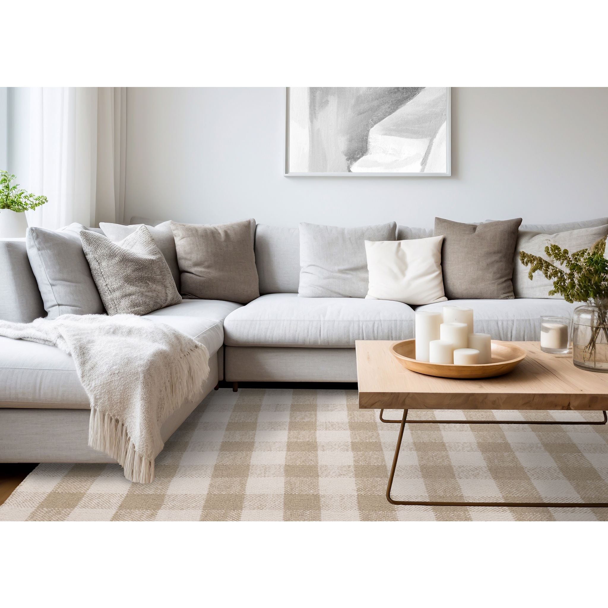 Ascent 5x8 Area Rug - Soft Modern Non-Slip Living Room Carpet for Home Decor - Perfect for Bedroom, Office & High Traffic Areas