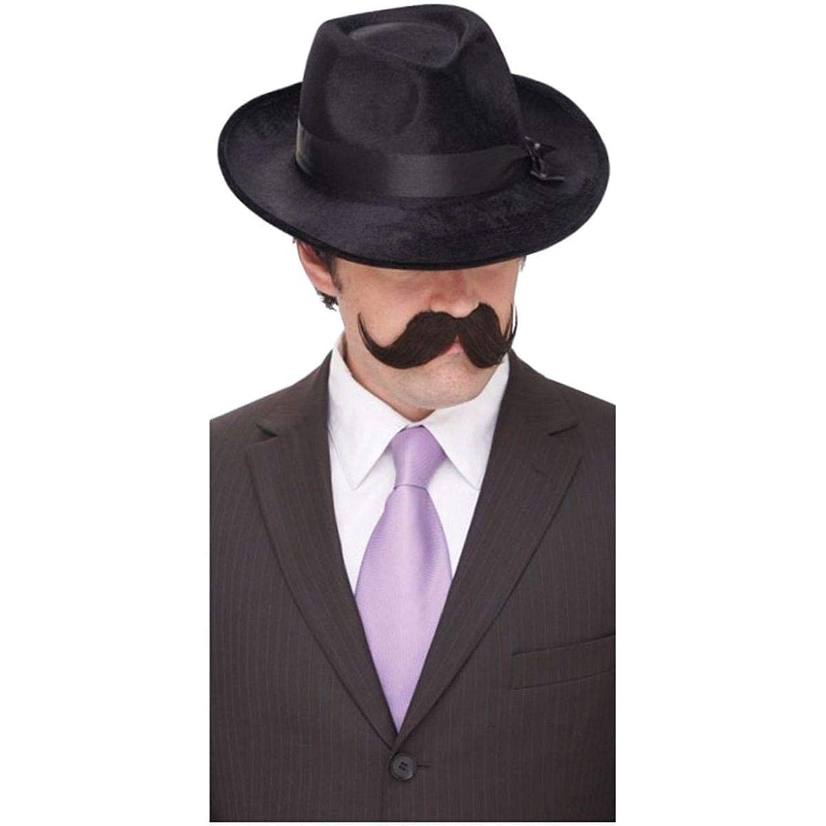 Stylish Brown Handlebar Mustache Wax for Men - Perfect for Grooming, Costumes & Vintage Looks