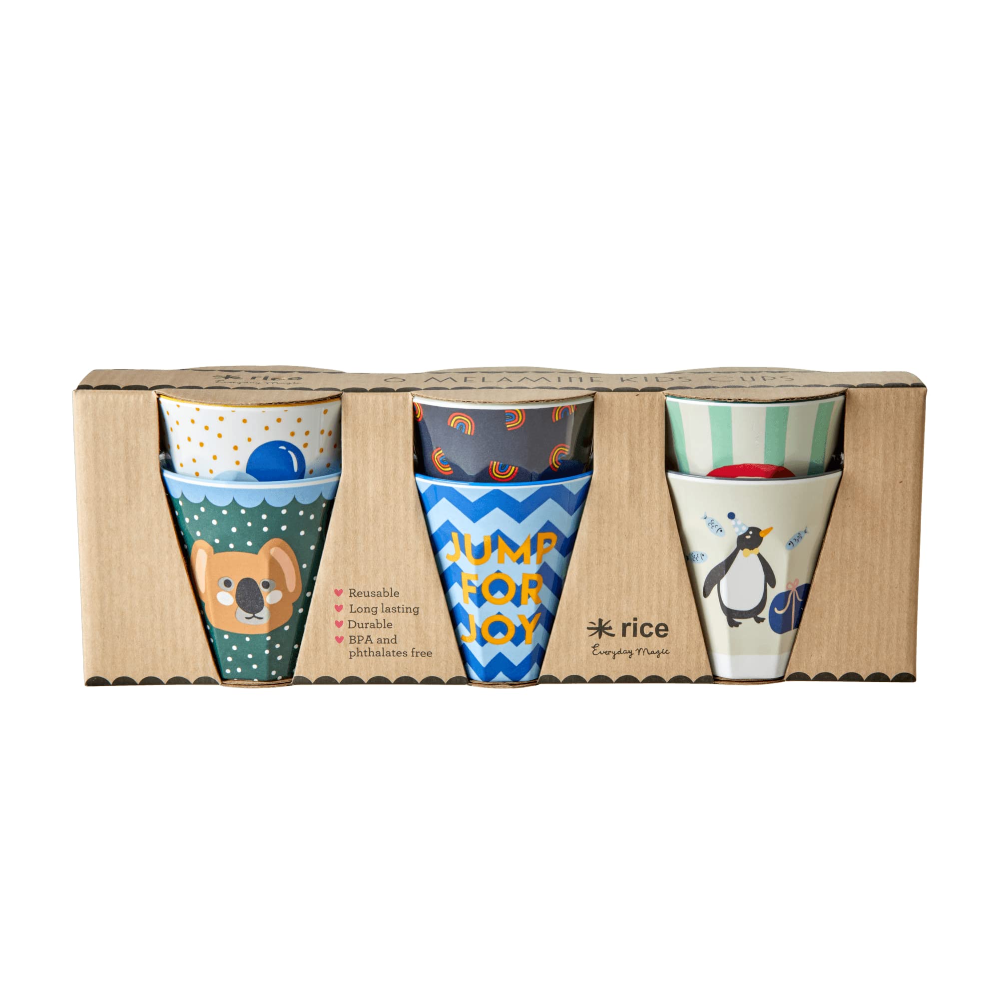 Assorted Party Animal Print Melamine Cups - Green, Small, 6-Pack in Gift Box | Durable & BPA-Free Drinkware for Pool Parties, BBQs & Outdoor Gatherings