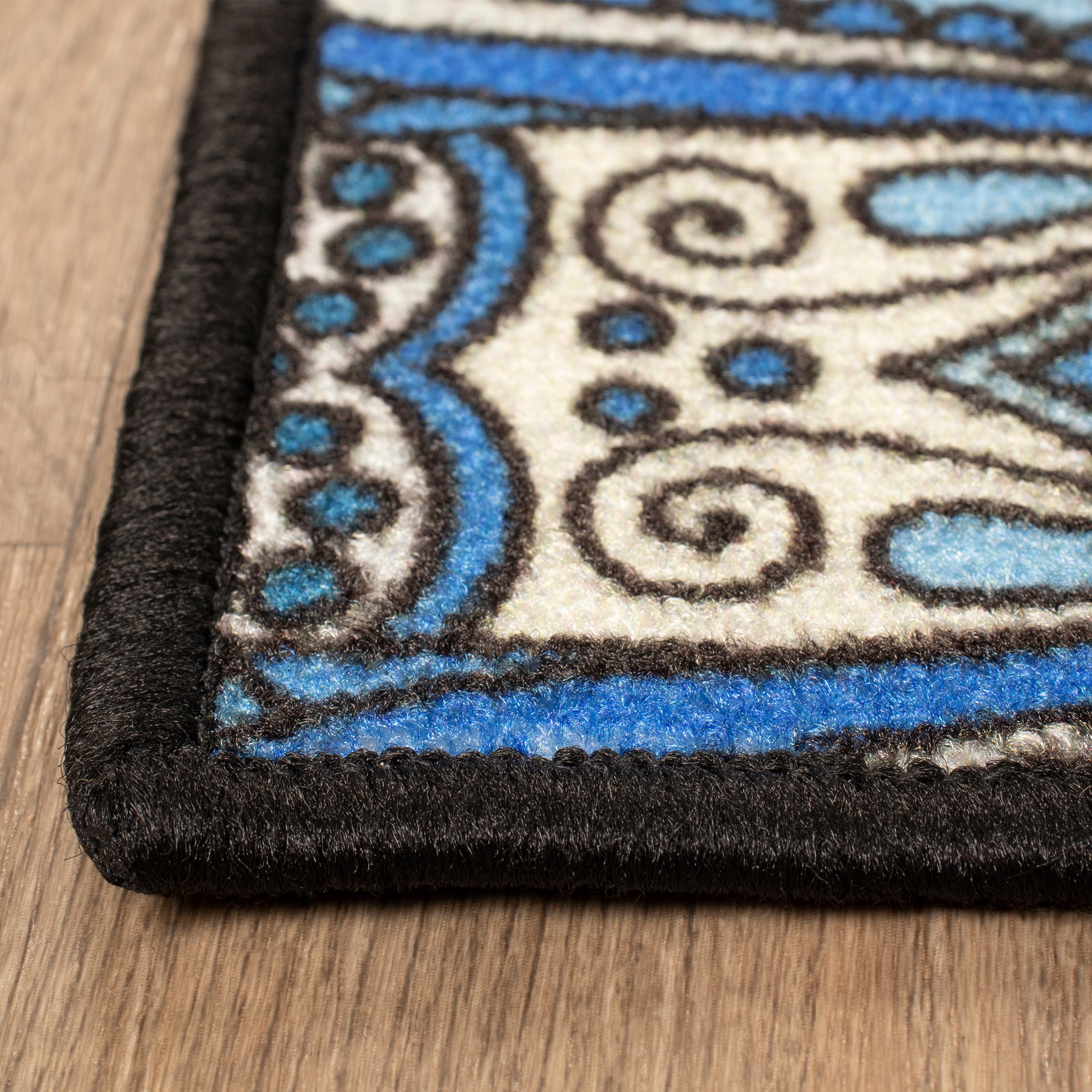 Bohemian Floral Non-Slip Indoor/Outdoor Area Rug - Perfect for Living Room, Bedroom, Patio & Boho Home Decor