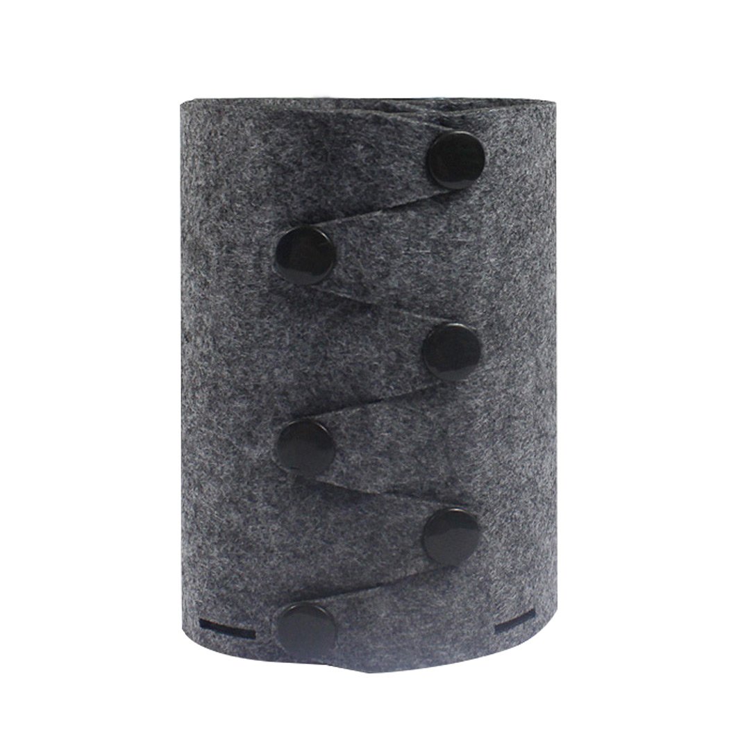 Creative Felt Round Pen Holder - Dark Grey Desk Organizer for Office & Home | Perfect for Pencils, Pens & Stationery Storage