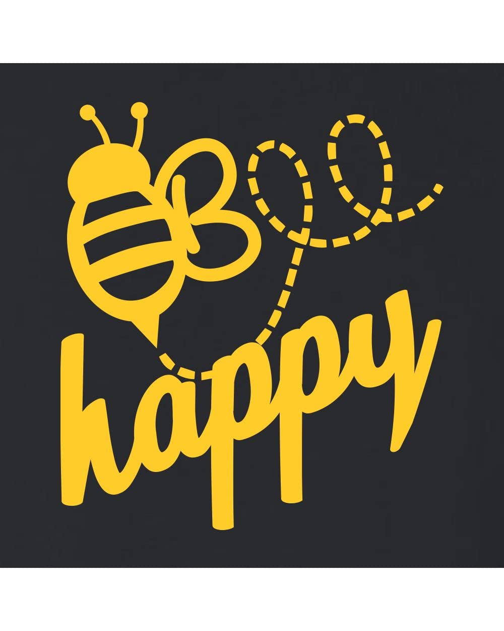 Women's Bee Happy Graphic T-Shirt - Cute Casual Tee for Summer, Outdoors & Everyday Wear