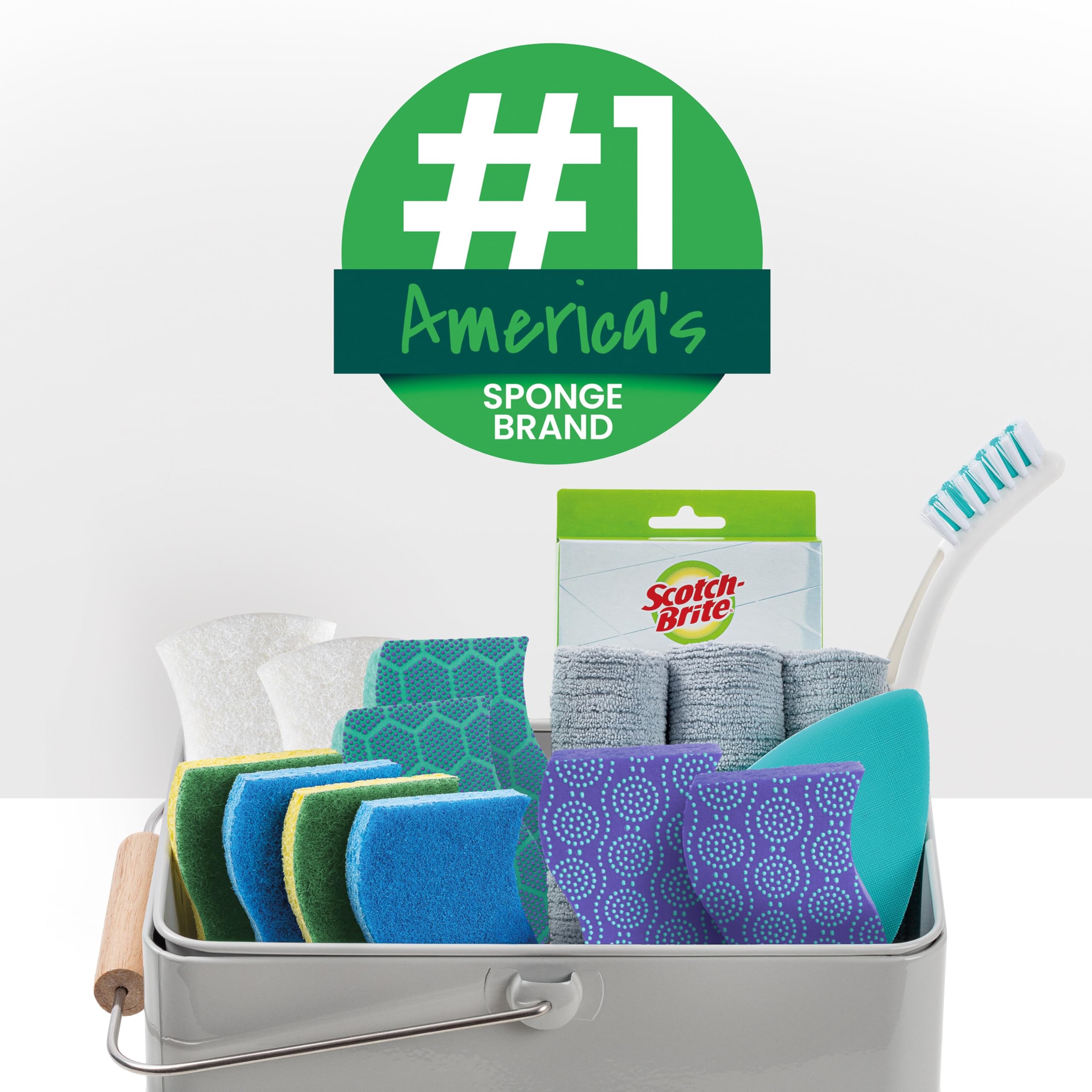 Scotch-Brite Heavy Duty Scrub Sponges - 6 Pack | Durable Kitchen & Household Cleaning Sponges | Safe for Non-Coated Cookware | Perfect for Pots, Pans, Dishes & Tough Stains