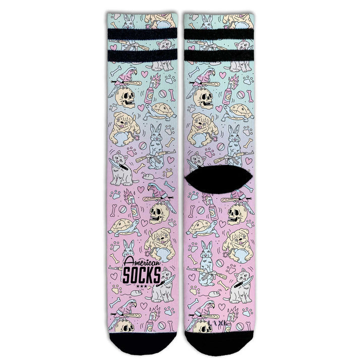 American Socks Signature Pet Revolution Mid High Socks - Comfortable Cotton Crew Socks for Men & Women - Perfect for Casual Wear, Sports & Outdoor Activities