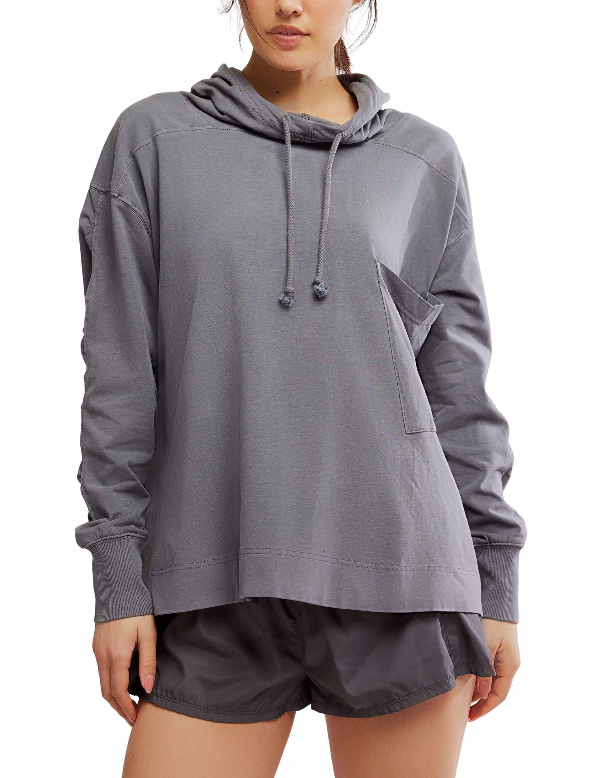 Hot Shot Hooded Layer Jacket in Gunmetal - Stylish & Warm Outerwear for Men & Women - Perfect for Outdoor Activities, Hiking & Casual Wear