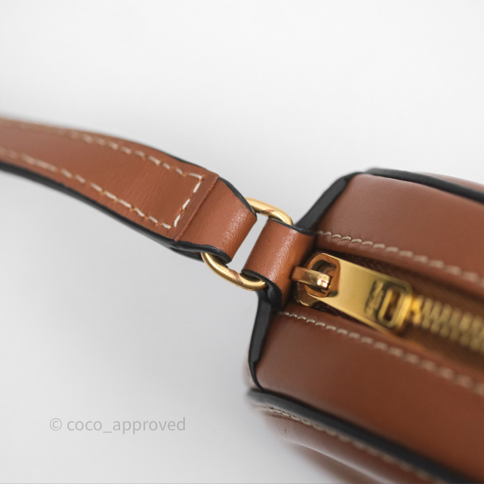 Celine Oval Bag in Triomphe Tan Calfskin Leather - Luxury Crossbody Purse for Women, Perfect for Work, Travel & Evening Events