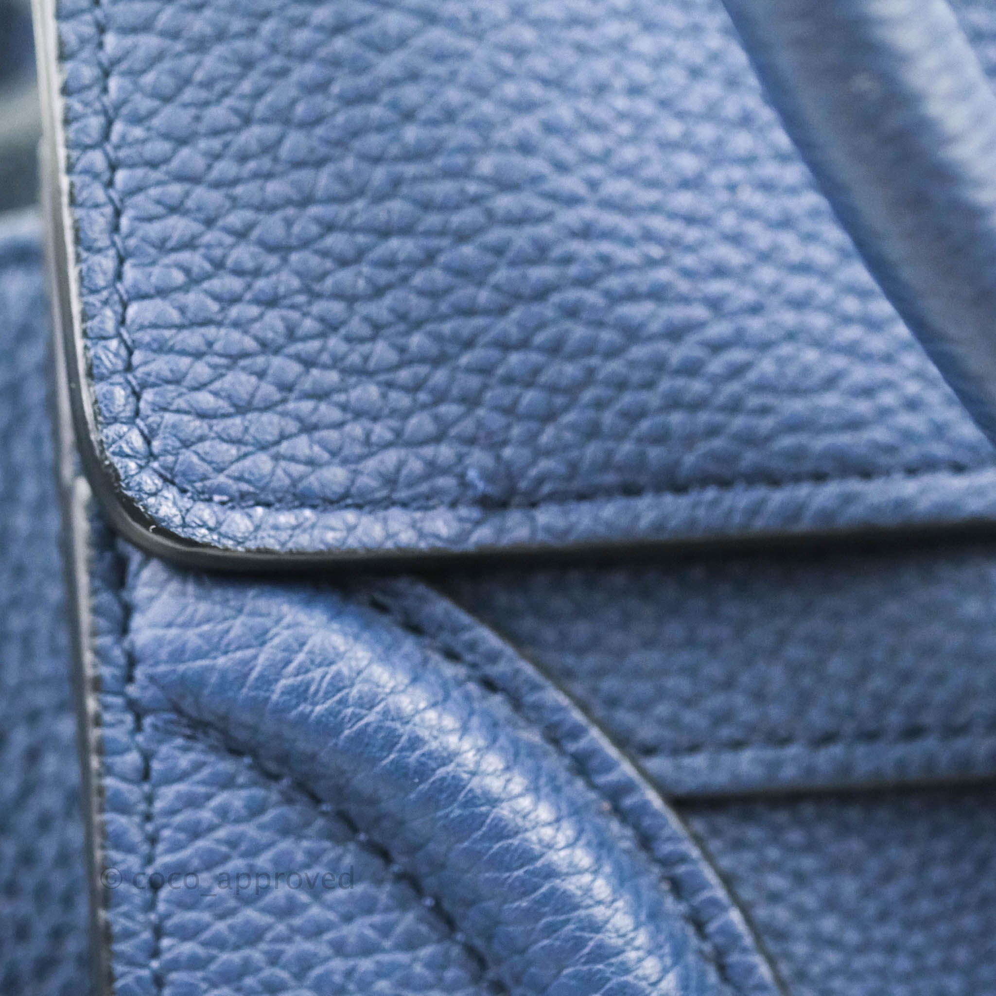 Celine Micro Luggage Handbag in Navy Grained Calfskin with Gold Hardware - Perfect for Work, Travel & Everyday Luxury