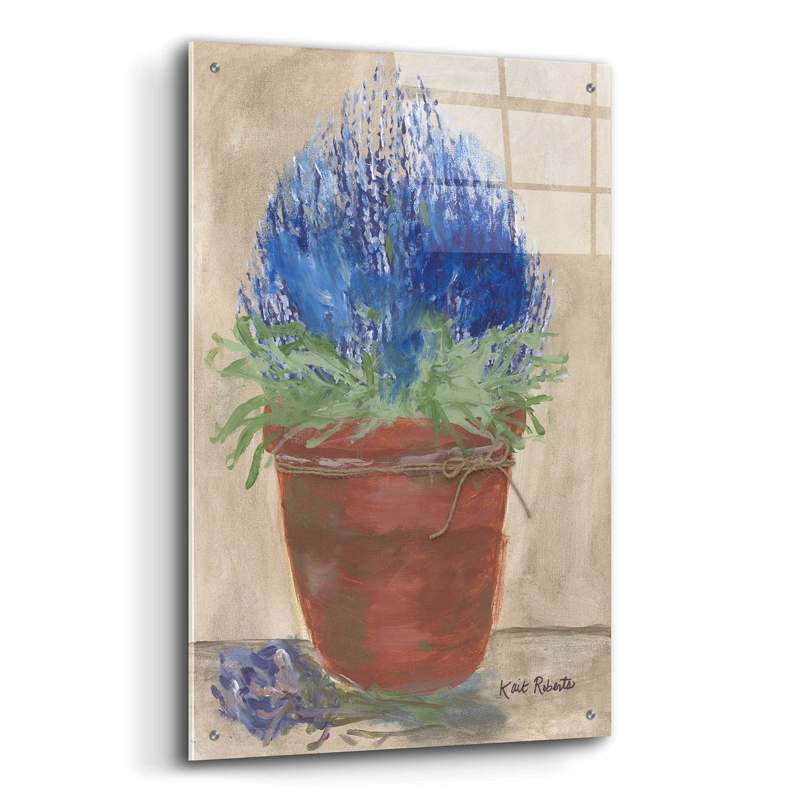 Epic Art 'Flowers for Carol' by Kait Roberts - 24x36 Inch Acrylic Glass Wall Decor - Modern Home & Office Artwork - Perfect for Living Room, Bedroom, or Gift