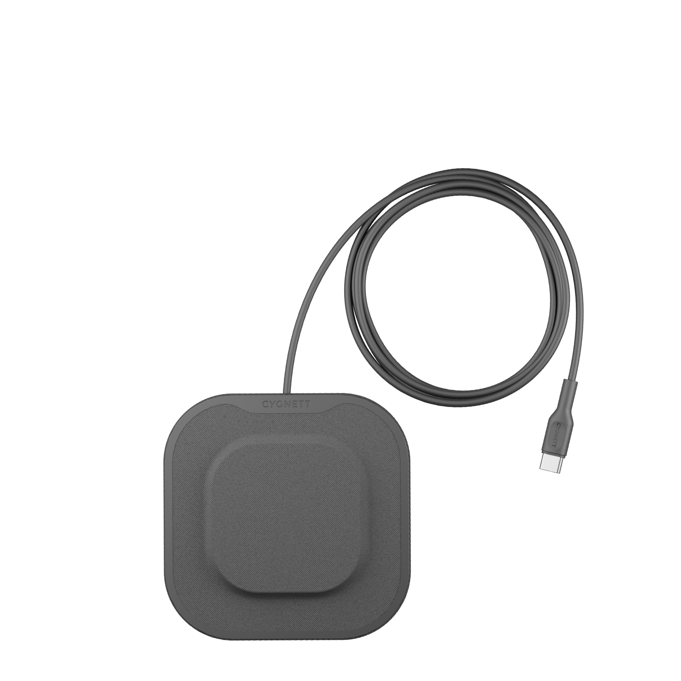 Fast Wireless Charging Pad for Desk - 10W Qi-Certified Charger Stand for iPhone, Samsung, AirPods (Black) | Perfect for Office, Home & Nightstand Use