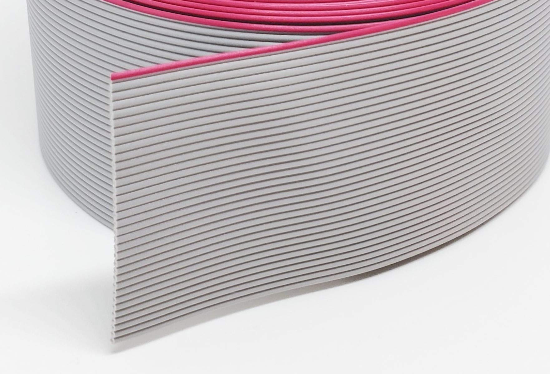 34-Wire Flat Ribbon Cable 34 Conductors 4-Ft Length - High-Quality PC Accessories for IDC Connectors, Ideal for Computer Hardware and DIY Electronics Projects