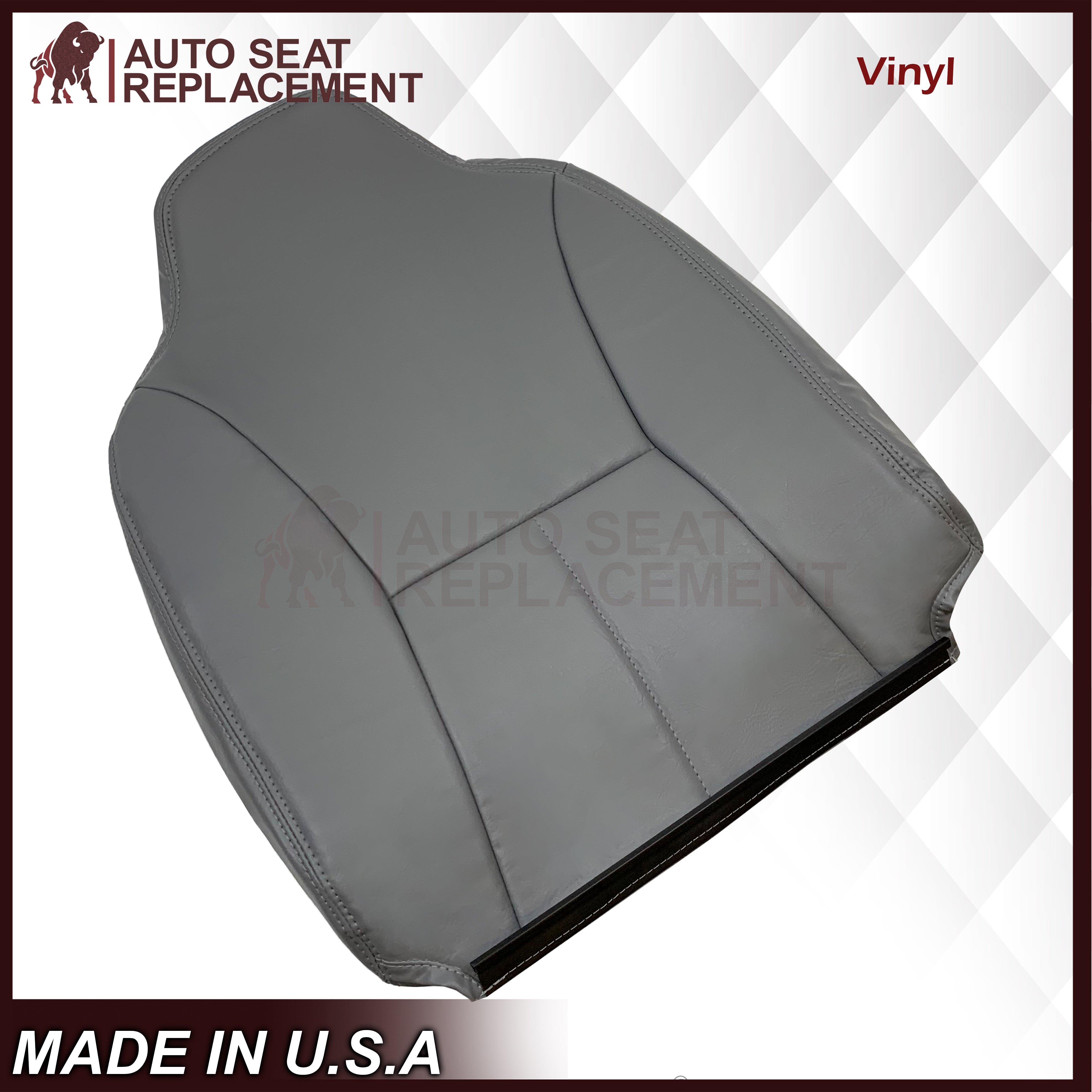 1998-2002 Dodge Ram 1500 Base Work Truck Single Cab Seat Cover - Mist Gray Vinyl Replacement for Heavy Duty Protection | Perfect for Construction, Farming & Off-Road Use
