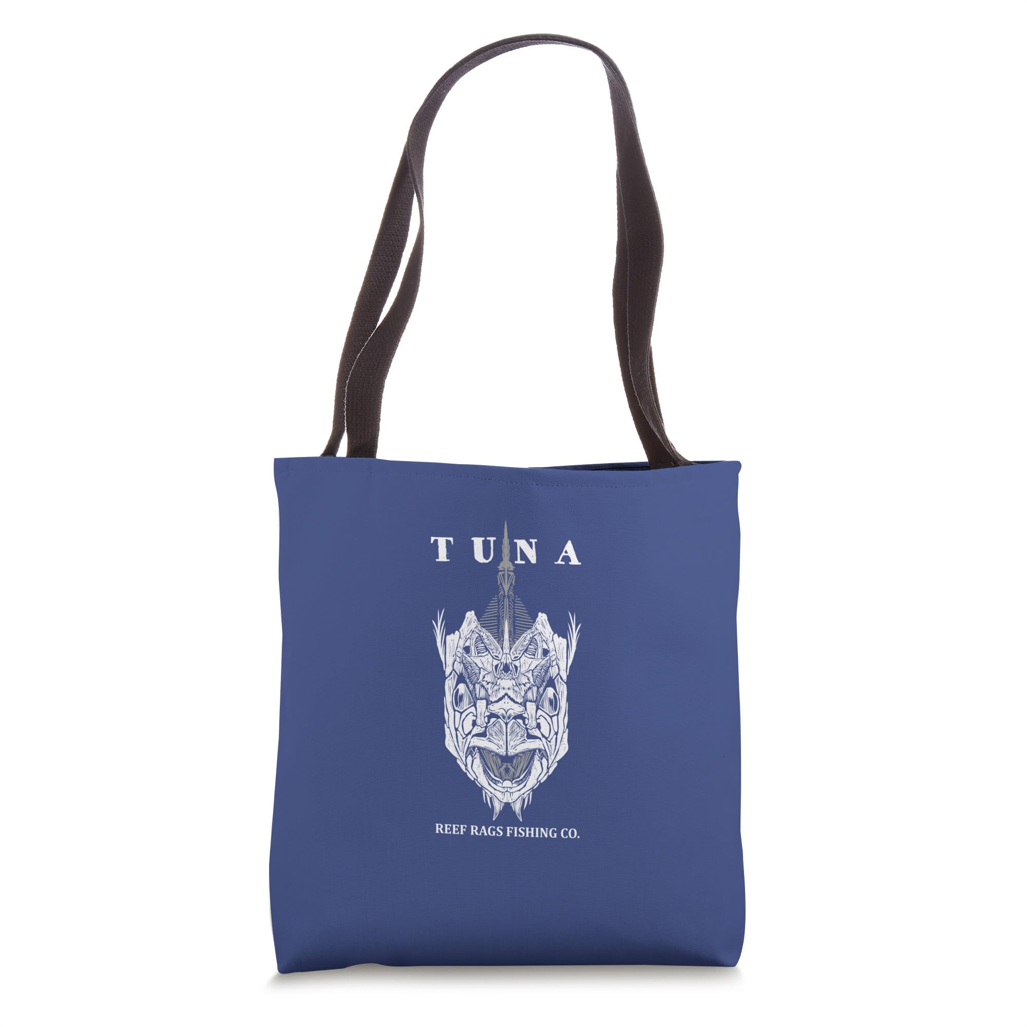 Reef Rags Tuna Fish Bones Tote Bag - Stylish Eco-Friendly Beach Bag for Women, Perfect for Shopping, Travel & Summer Outings