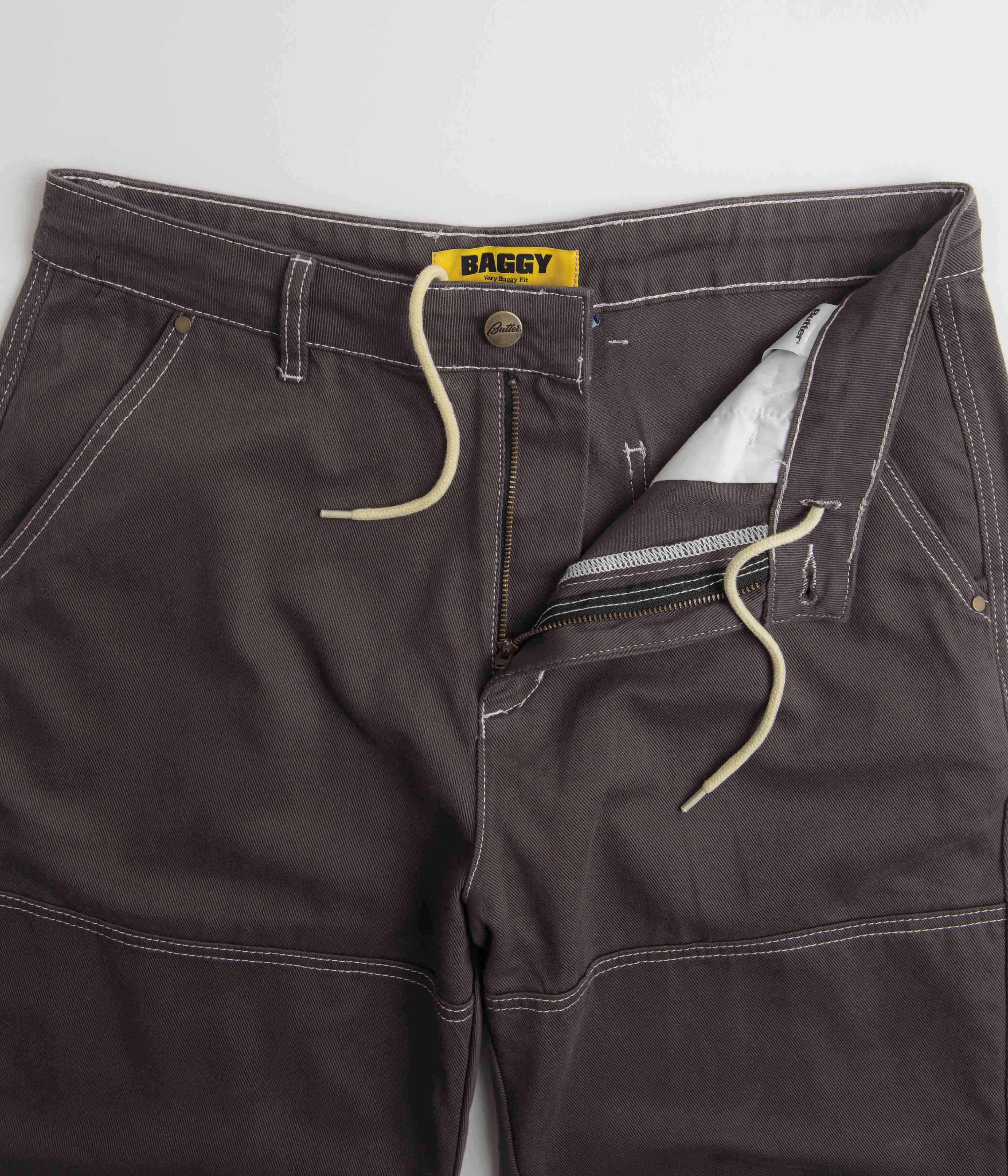 Butter Goods Work Double Knee Pants - Durable Charcoal Workwear for Men | Perfect for Construction, Carpentry & Outdoor Activities