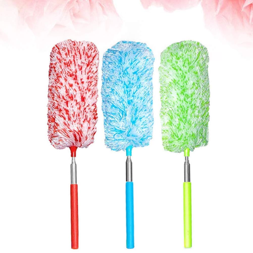 3-Pack Long Handle Duster Cleaning Tools - Extendable Feather Duster for Home, Kitchen, and Hard-to-Reach Areas - Perfect for Dusting Ceilings, Fans, and High Shelves