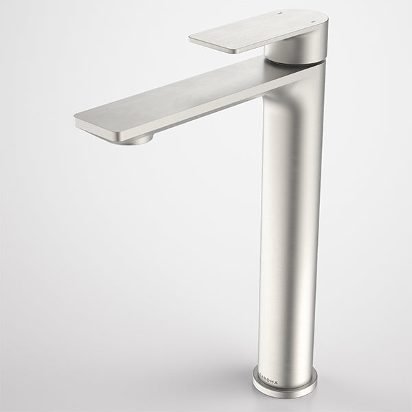 Caroma Urbane II Lead-Free Tower Basin Mixer in Brushed Nickel - Modern Bathroom Faucet for Vanity Sinks and Powder Rooms