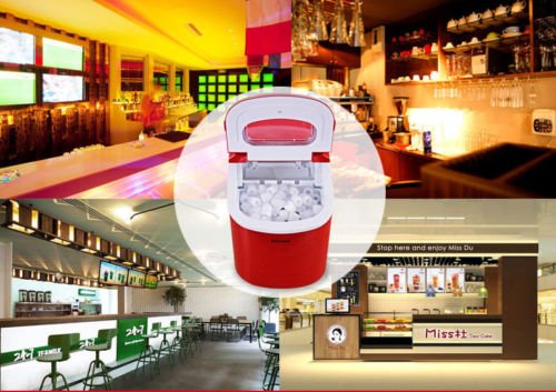 Jian Ya Na Commercial Stainless Steel Ice Maker Machine - Portable Countertop Ice Cube Maker for Restaurants, Bars, Home & Office Use (Silver) | Perfect for Cocktails, Parties, and Daily Beverage Cooling