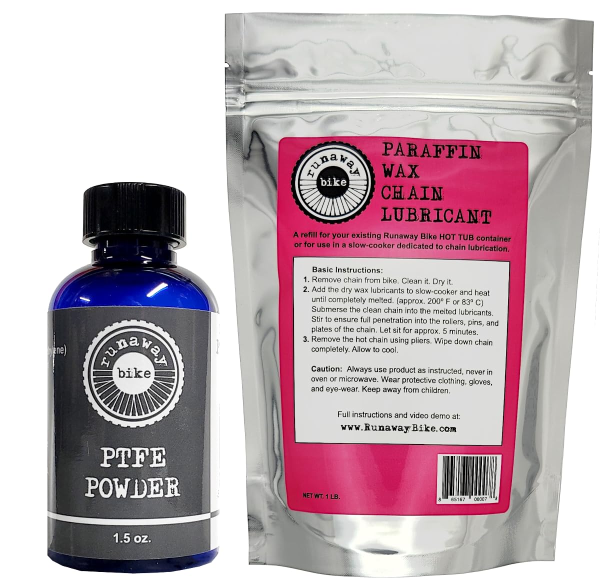 High-Performance PTFE Powder & Bulk Paraffin Wax Chain Lubricant Bundle - Ideal for Bicycle, Motorcycle & Industrial Machinery Maintenance