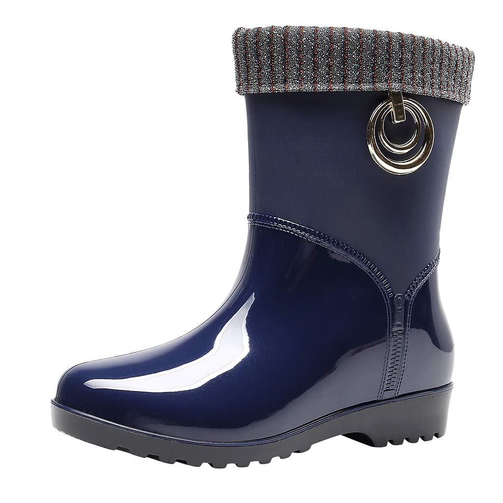 BODOAO Women's Waterproof Rain Boots & Snow Boots - Non-Slip Outdoor Winter Shoes for Hiking, Gardening & Rainy Days