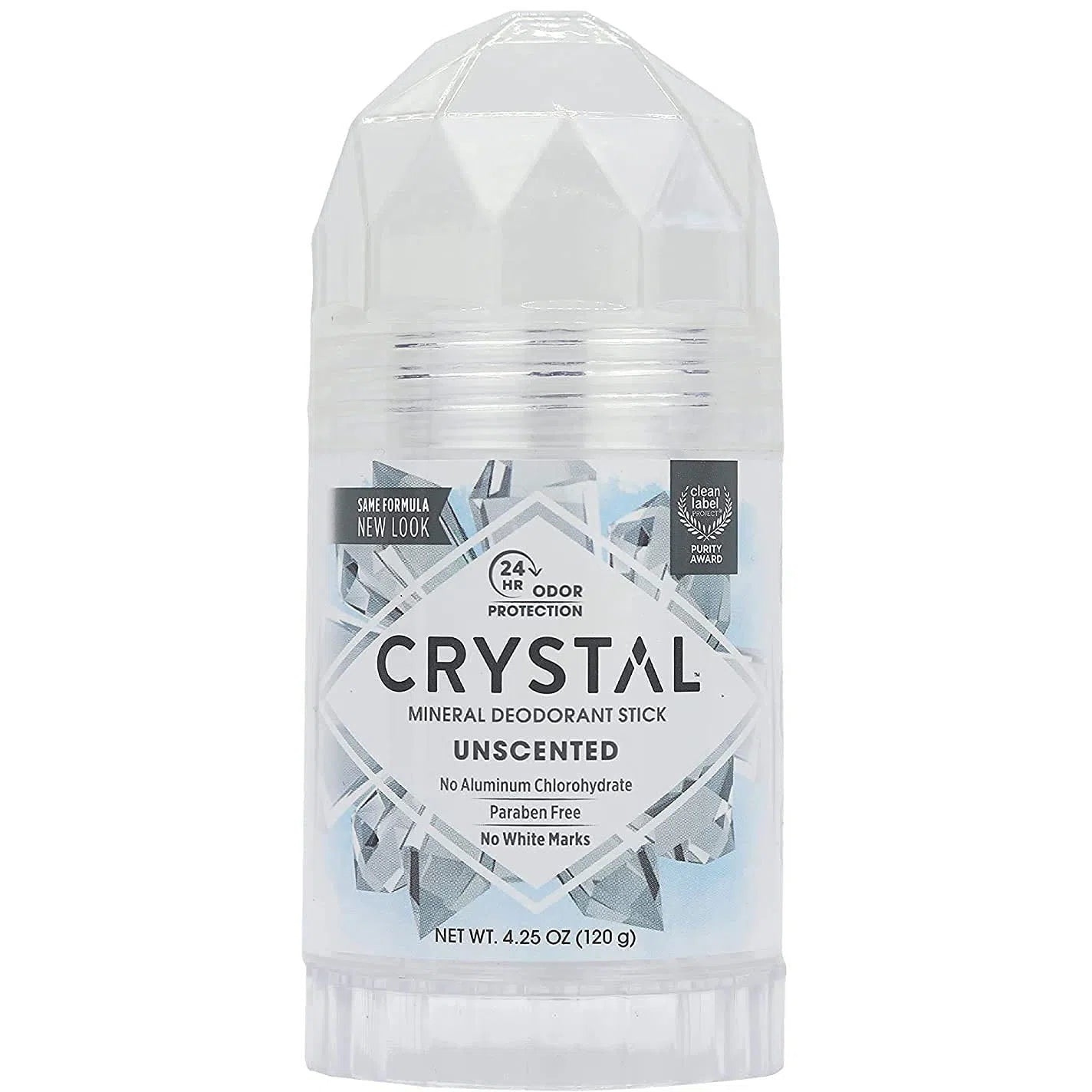 Natural Crystal Mineral Deodorant Stick - Unscented, Aluminum-Free, Long-Lasting Protection for Sensitive Skin | Perfect for Daily Use, Travel & Gym