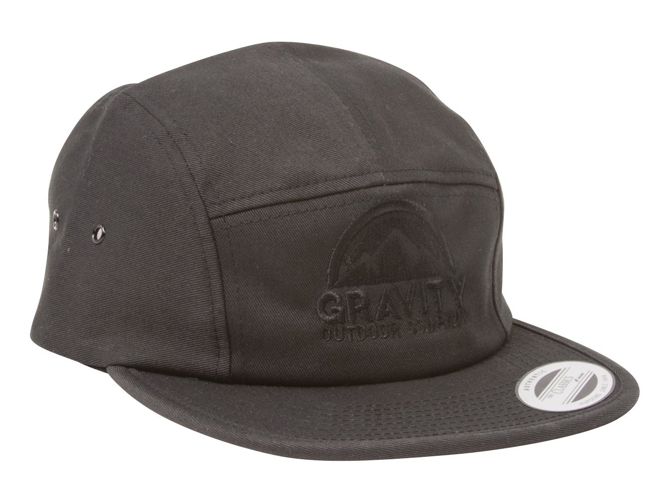 Gravity Outdoor Co. 5 Panel Hat - Blackout | Lightweight & Durable for Hiking, Camping & Outdoor Adventures