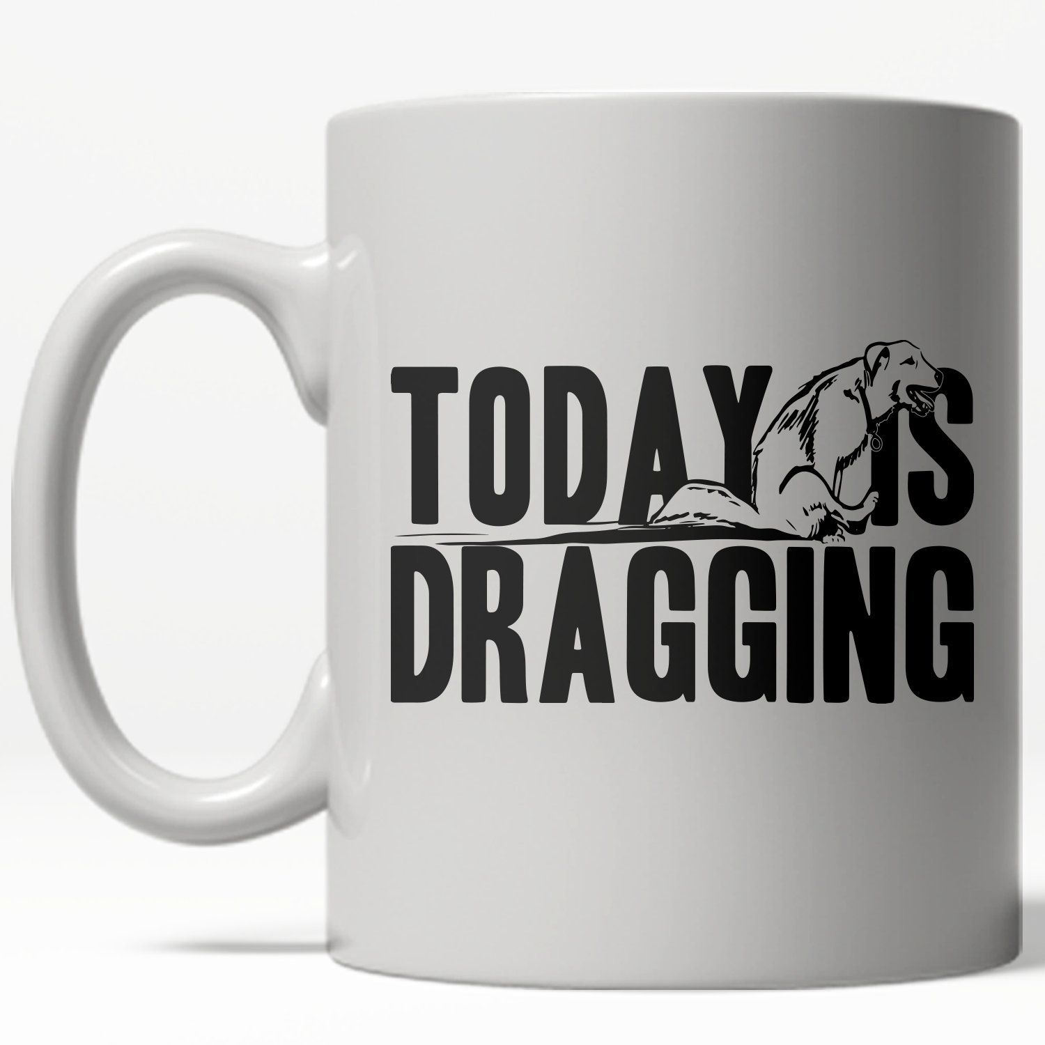 Funny Sarcastic Office Coffee Mug - 11oz Ceramic Cup with 'Today Is Dragging' Print - Perfect Gift for Coworkers & Coffee Lovers - Great for Office, Home, or Gag Gifts