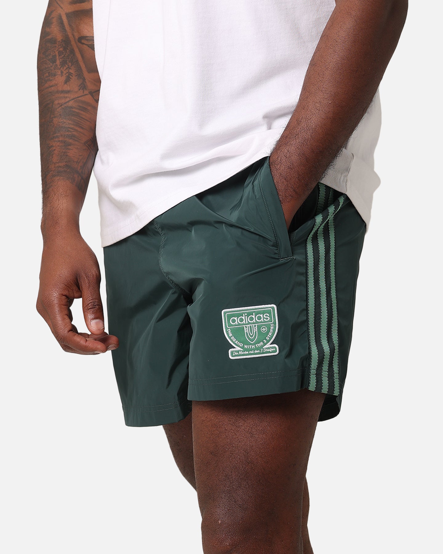Adidas Graphic Sprinter Shorts for Men - Mineral Green Athletic Running Shorts with Pockets | Perfect for Gym, Jogging & Casual Wear