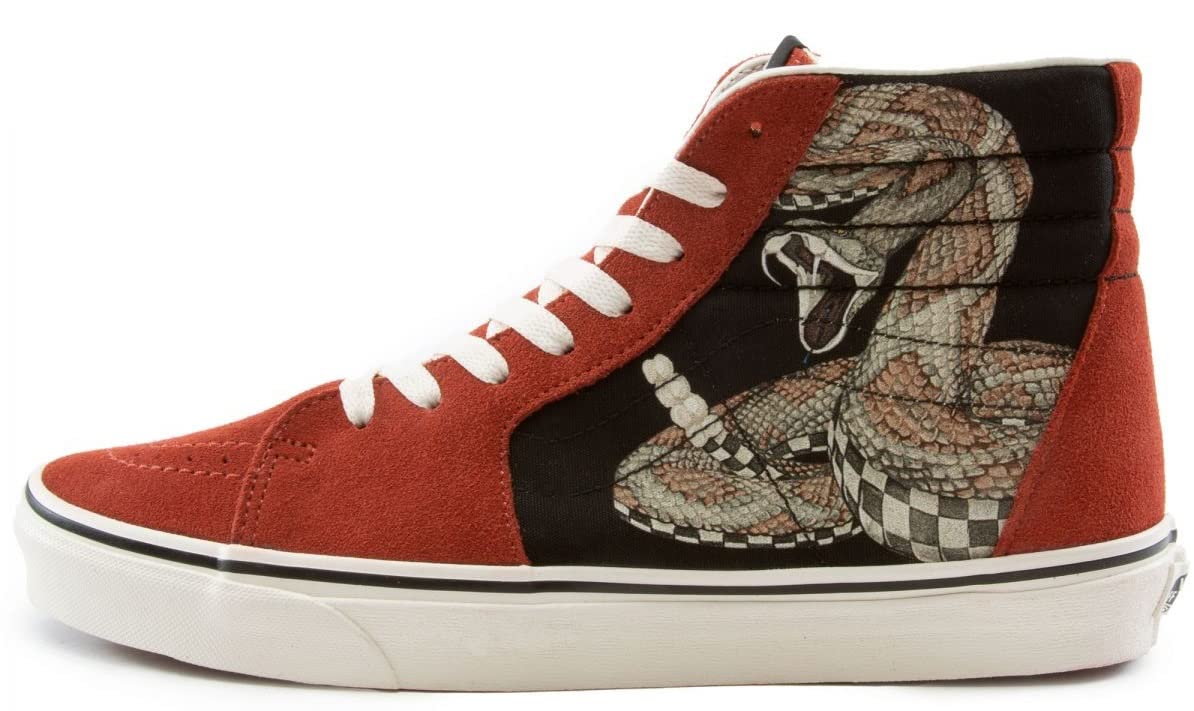 Vans Desert Sk8-Hi Sneakers - Snake/Chili Oil Color - Men's High-Top Skate Shoes for Streetwear & Casual Outfits | Durable Canvas & Suede Design for Skating, Walking & Everyday Wear