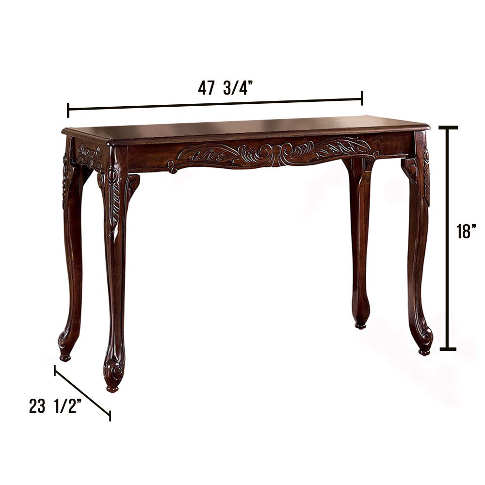 Venetian Worldwide Sofa Table - Cherry Wood Console Table for Living Room, Entryway & Hallway - Elegant Home Decor & Functional Furniture