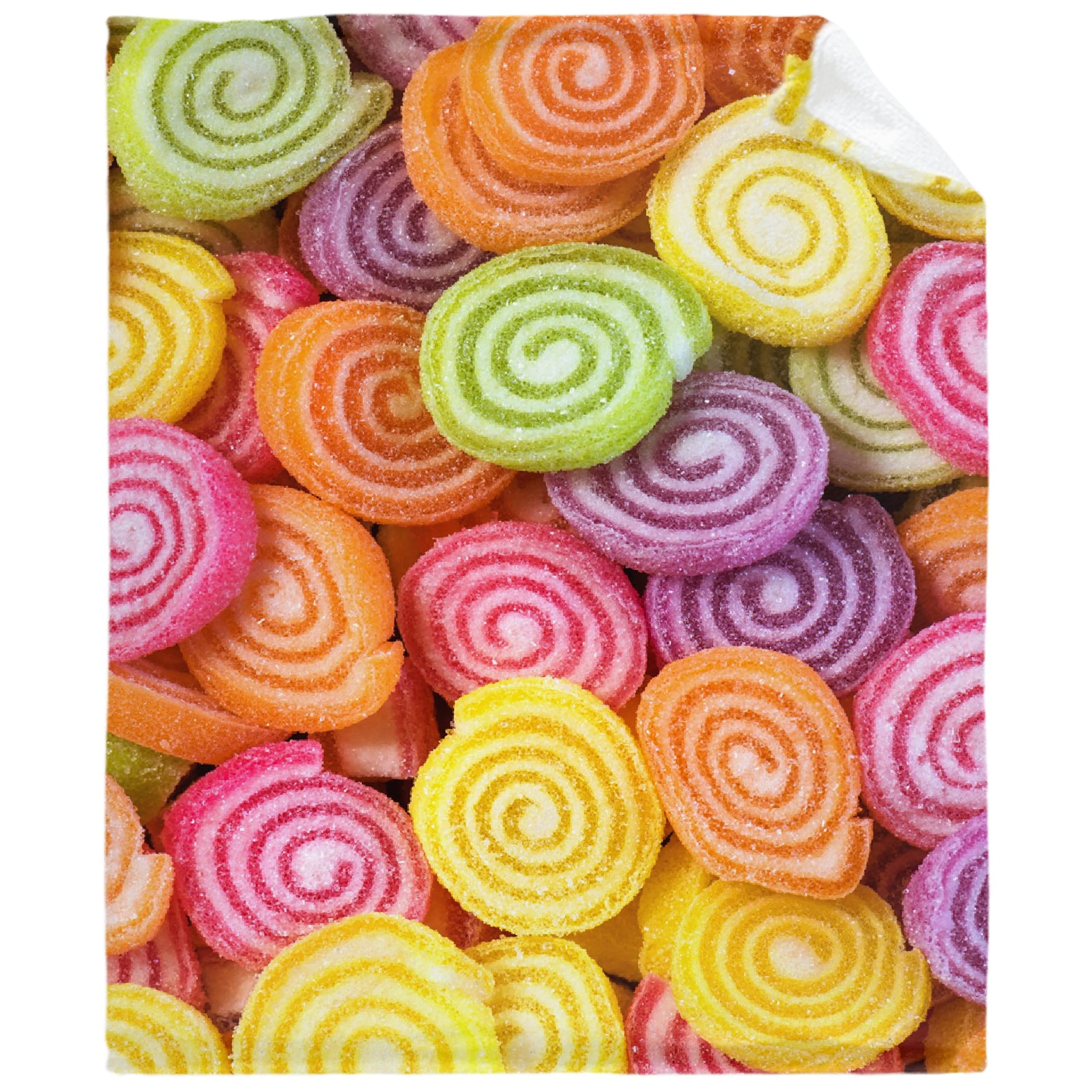 Colorful Candy Ramen Blanket - Super Soft & Cozy Extra Large Throw Blanket (120x90 inches) for Couch, Bed, Sofa - All Seasons Home Decor Gift - Perfect for Netflix Nights, Camping & Family Snuggle Time