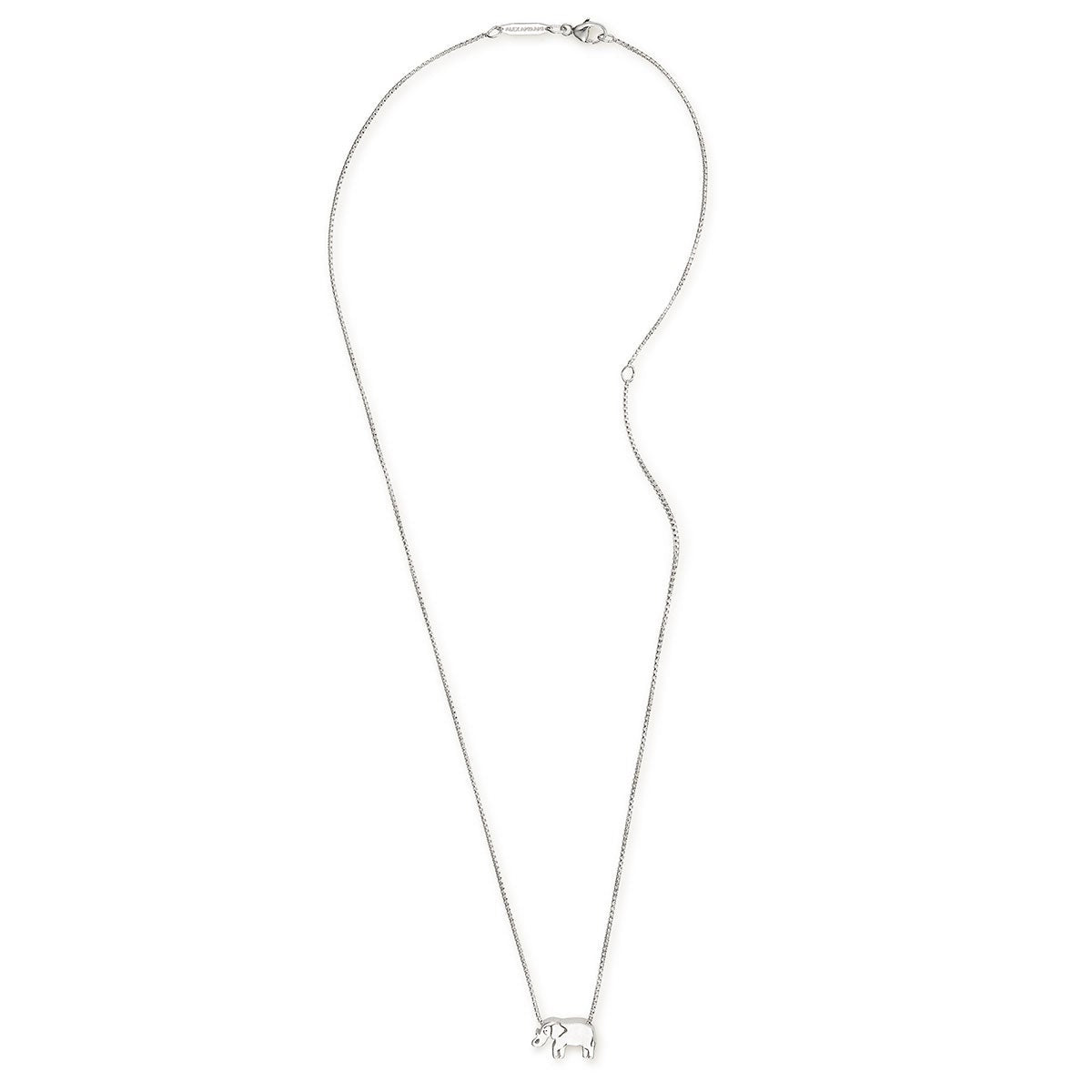 Elephant Necklace for Women - Sterling Silver Elephant Pendant with 18