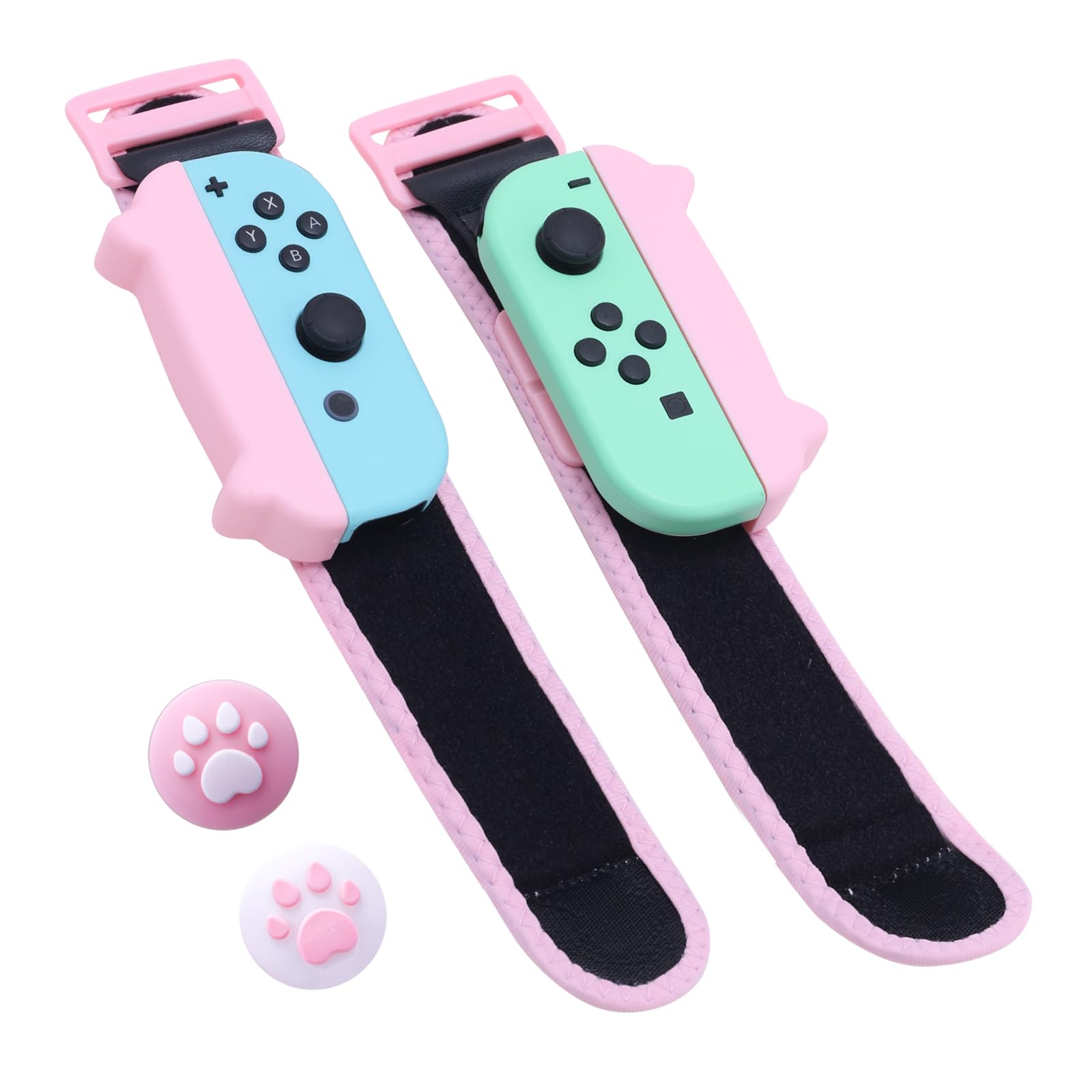 NANANINO Adjustable Elastic Dance Wristbands for Nintendo Switch - Just Dance 2024 Compatible, Kids Wrist Straps for Dance Games (2-Pack) - Perfect for Family Dance Parties & Interactive Gaming Fun