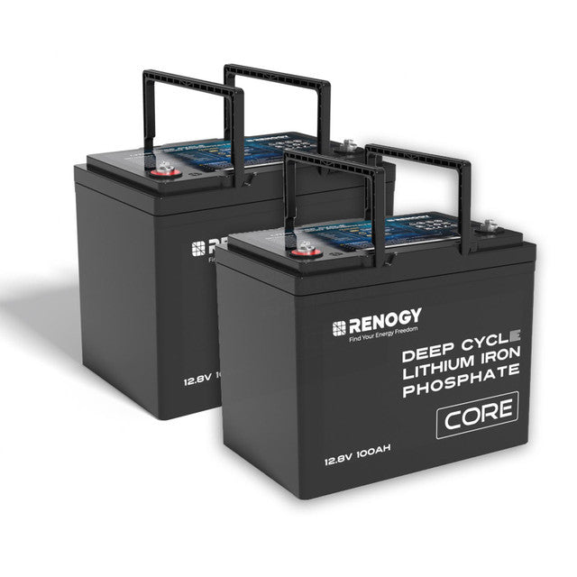 Renogy 12V 100Ah Deep Cycle LiFePO4 Lithium Iron Phosphate Battery for RV, Solar, Marine & Off-Grid Power Systems - Reliable Energy Storage Solution