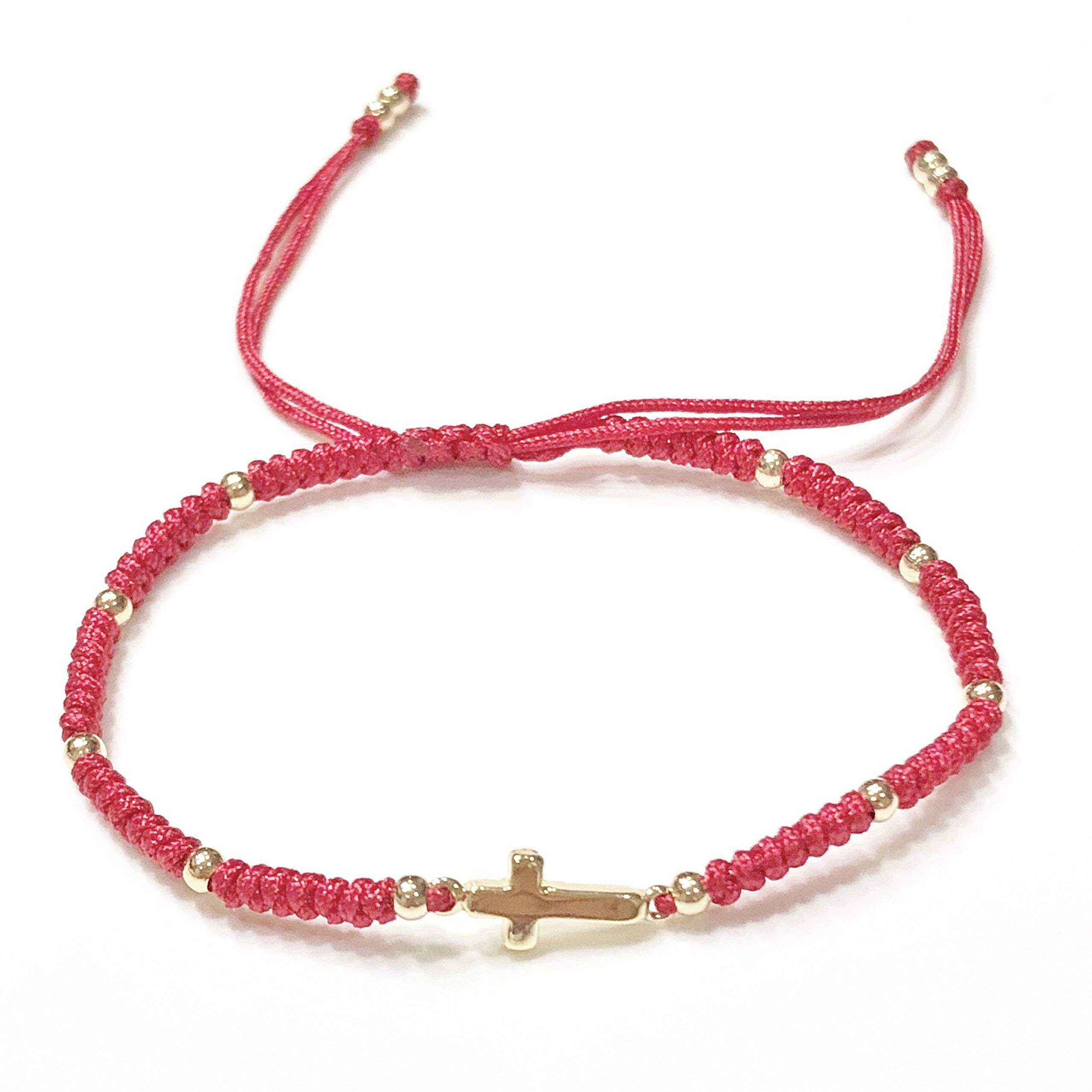 Tiny Red Cross Bracelet for Women - Protection Charm Pulsera | Spiritual Jewelry for Good Luck & Positive Energy | Perfect for Gifts, Daily Wear & Special Occasions