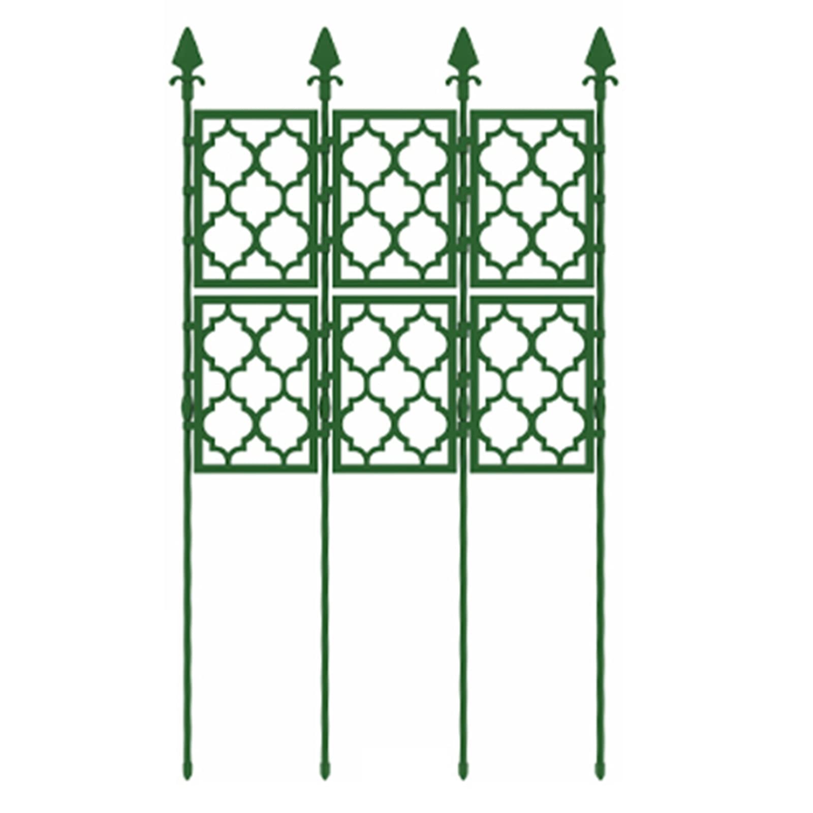 Green Metal Flower Stand Climbing Trellis - 33.5x59 Inch Detachable Plant Support Frame for Indoor/Outdoor Gardens - Perfect for Roses, Vines & Climbing Plants