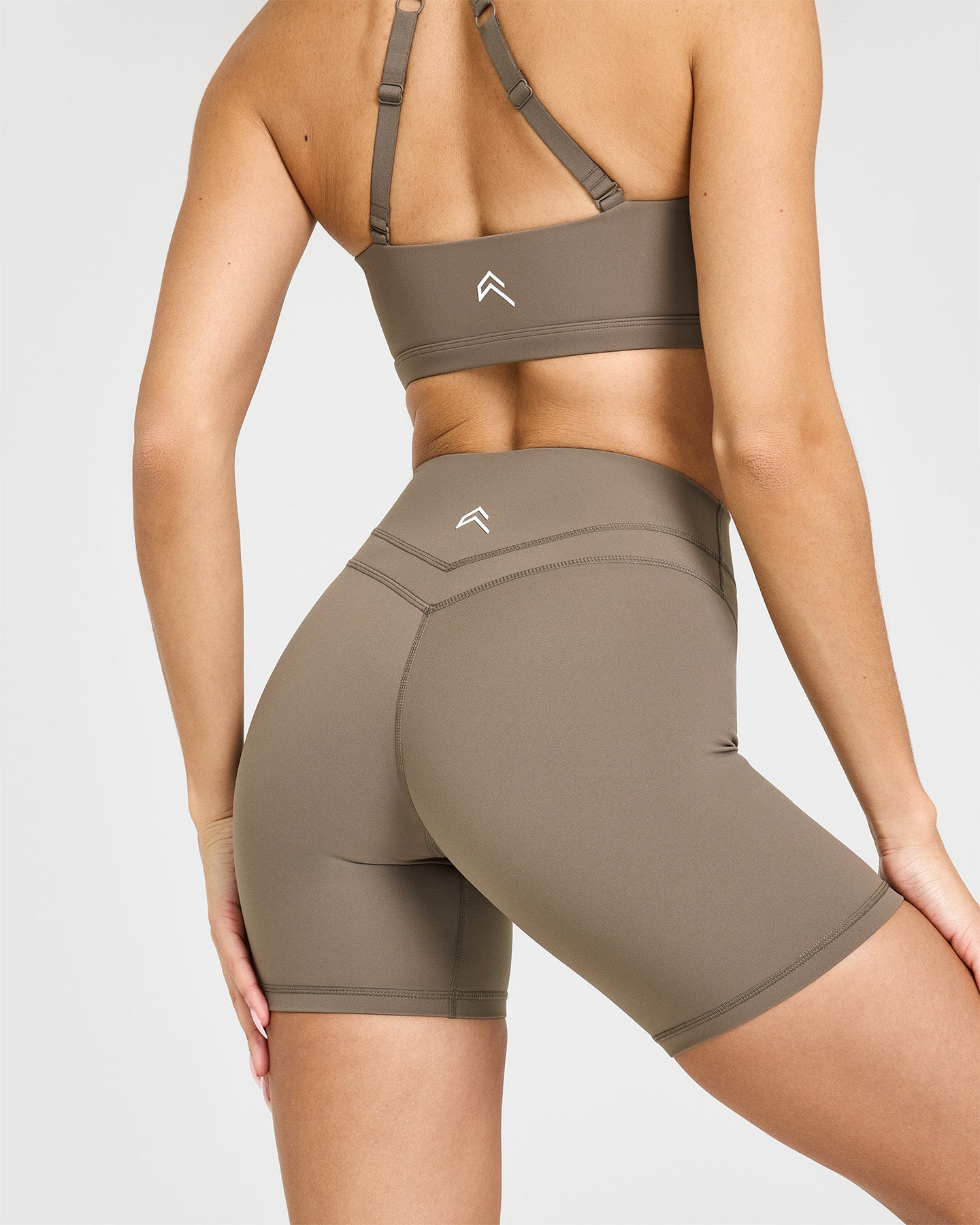 High Waisted Shorts for Women - 6-Pack Moss Brown Cotton Stretch Comfortable Workout & Lounge Shorts | Perfect for Yoga, Running, and Casual Wear